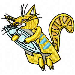 Cats Embroidery Design 6